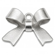 5 Breloques Noeud Argenté 15x10.5mm pour la Création de Bijoux Fantaisie - DIY