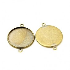 4 Supports Connecteur Bronze pour Cabochon 20mm pour la Création de Bijoux Fantaisie - DIY