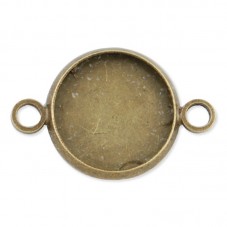 4 Supports Connecteur Bronze pour Cabochon 14mm pour la Création de Bijoux Fantaisie - DIY