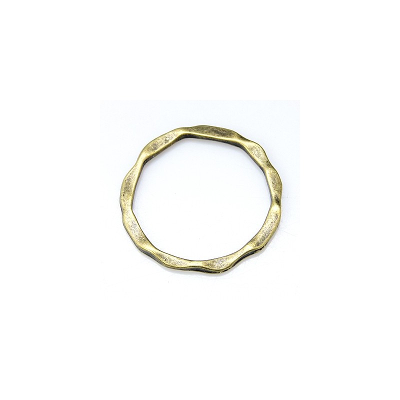 5 Connecteurs Rond Bronze 22mm