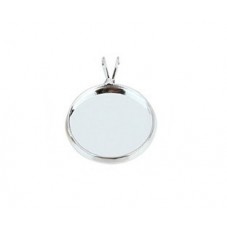 2 Supports Pendentif Argenté pour Cabochon 10mm pour la Création de Bijoux Fantaisie - DIY