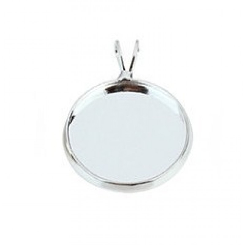 2 Supports Pendentifs Argentés pour Cabochon 12mm