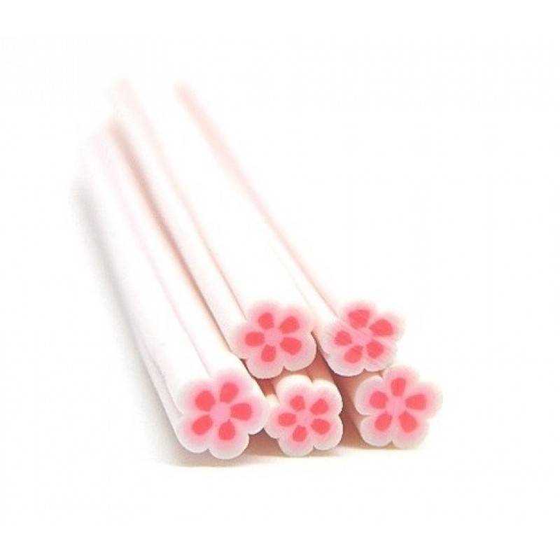 5 Canes Fleur en Pâte Polymère 5cm