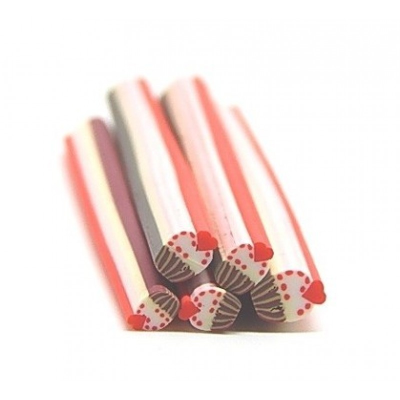 5 Canes Gâteau Cupcake en Pâte Polymère 5cm