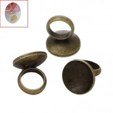 4 Attaches Pendentifs Bronze pour Globe 6mm