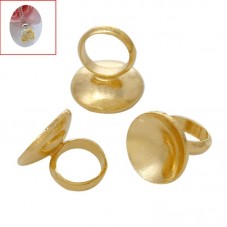 4 Attaches Pendentifs Doré pour Globe 6mm