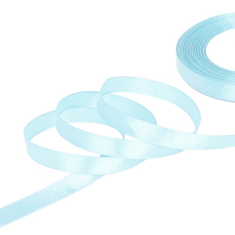 2 Mètres de Ruban Satin Bleu Ciel 10mm