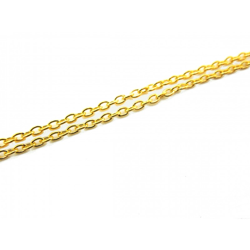 1 Mètre de Chaine à Maille Dorée 3x2mm