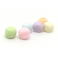 6 Cabochons Macaron Gourmandise Miniature Fimo 6x5mm pour la Création de Bijoux Fantaisie - DIY