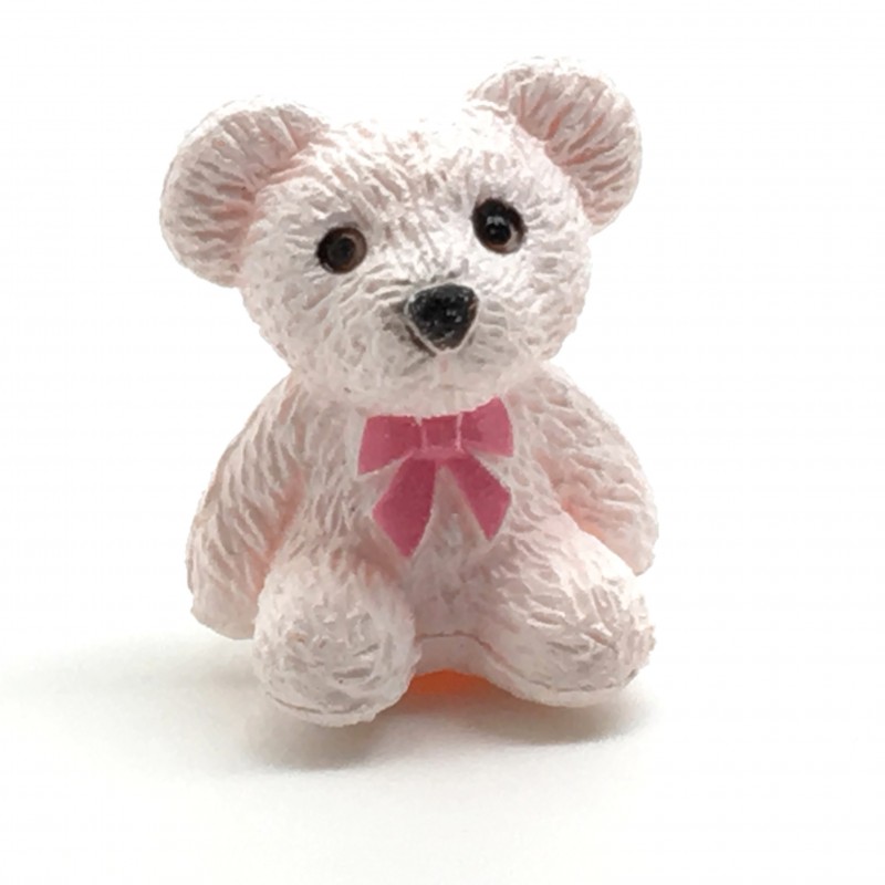 Cabochon Ourson Nounours Rose Miniature Déco Globe 20x14mm