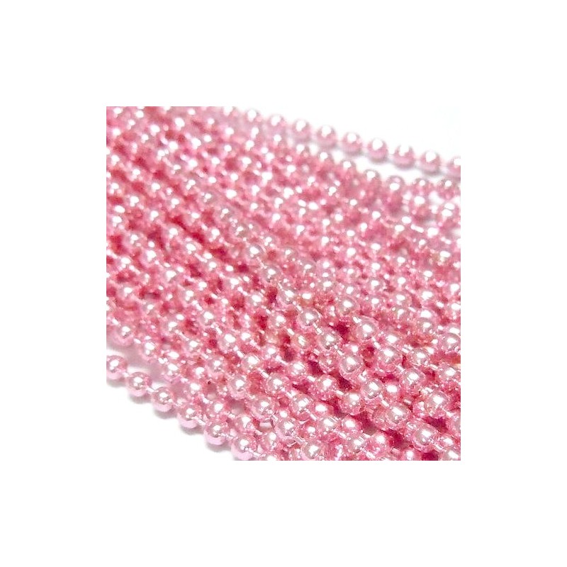 1 Mètre de Chaine à Bille Rose 2mm