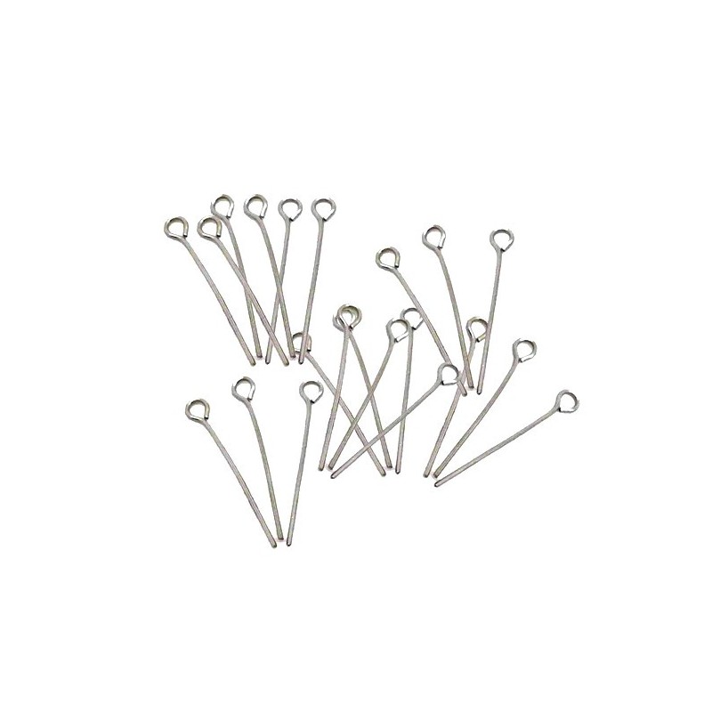 100 Tiges à Oeil Platine 1.6x0.7mm