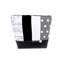 2 Mètres de Ruban d'Organza Noir à Pois Blanc 14mm