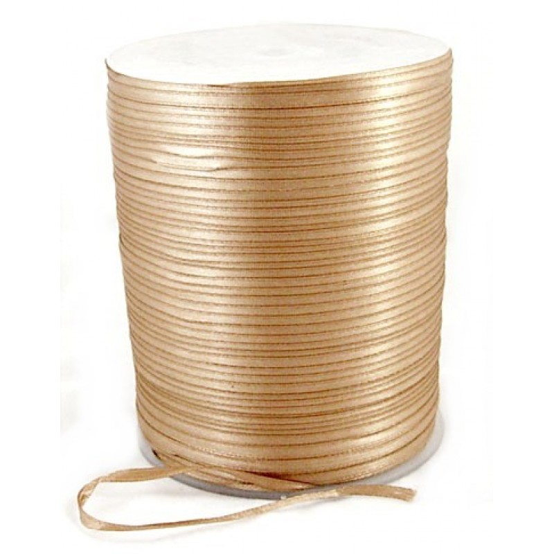 2 Mètres de Ruban Satin Caramel 3mm