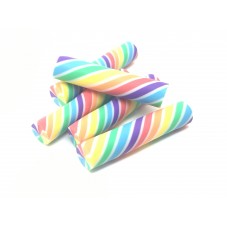 2 Cabochons Bâton Sucre d'Orge Bonbon Miniature en Fimo 25x5mm pour la Création de Bijoux Fantaisie - DIY