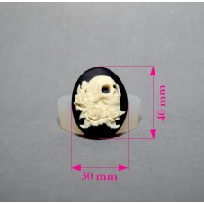 Moule en Silicone Crâne Tête de Mort Gothique 30x40mm Fimo Résine Gâteau