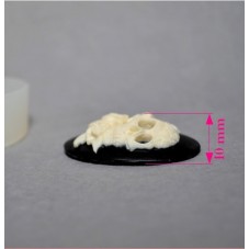Moule en Silicone Crâne Tête de Mort Gothique 30x40mm Fimo Résine Gâteau