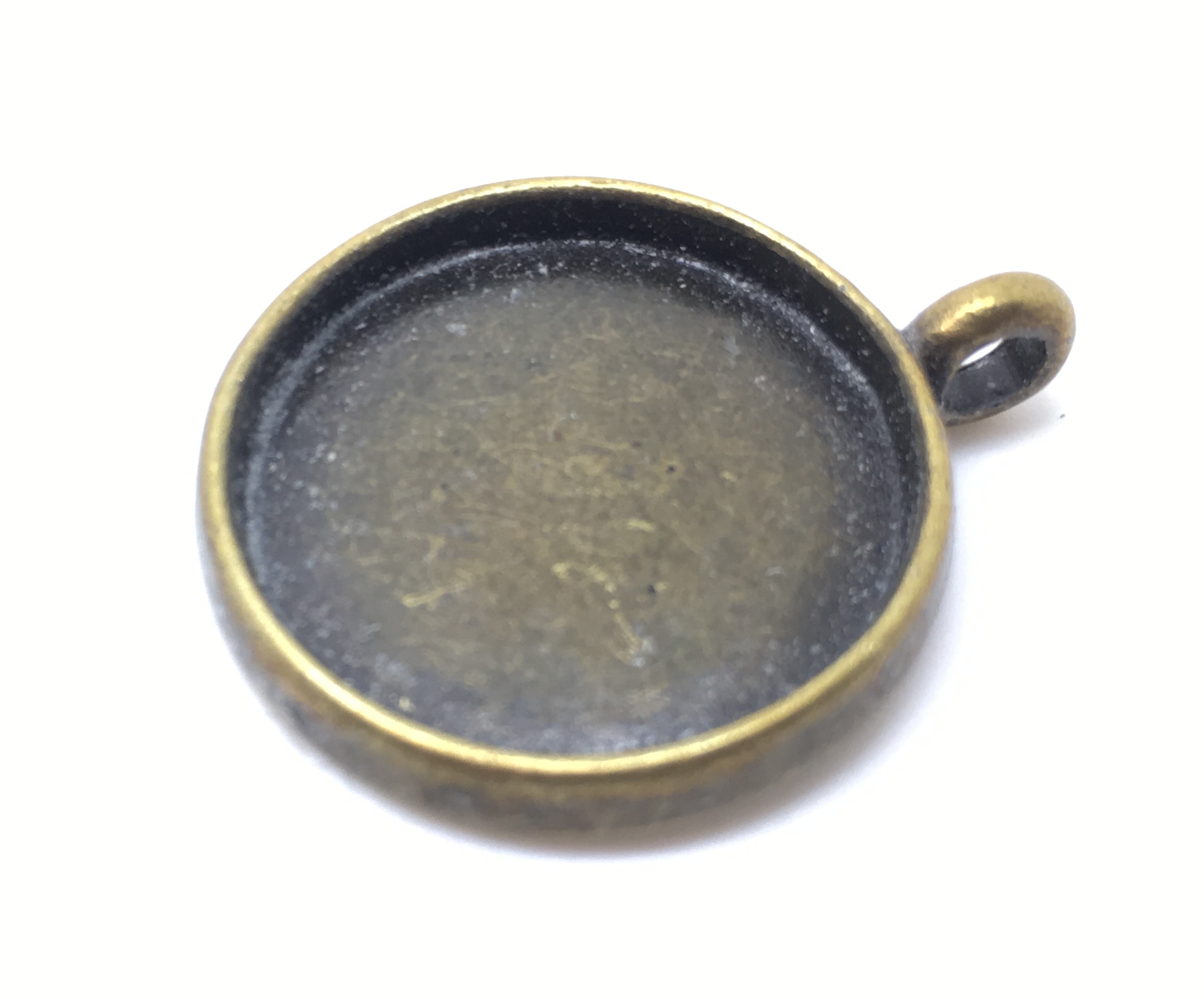 2 Supports Pendentif pour Cabochon Bronze 20mm