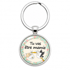 Porte-clé "Tu vas être Mamie" Annonce Grossesse pour la Création de Bijoux Fantaisie - DIY