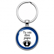 Porte-clé "Tu vas être Papa" Annonce Grossesse pour la Création de Bijoux Fantaisie - DIY