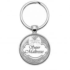 Porte-clé "Super Maîtresse" Cadeau de Fin d'Année d’École pour la Création de Bijoux Fantaisie - DIY