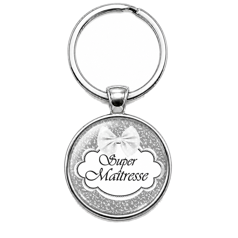 Porte-clé "Super Maîtresse" Cadeau de Fin d'Année d’École