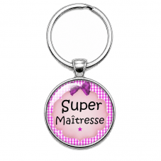 Porte-clé "Super Maîtresse" Cadeau de Fin d'Année d’École pour la Création de Bijoux Fantaisie - DIY