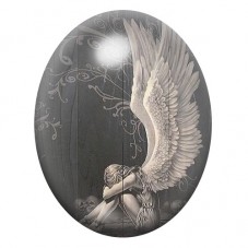 Cabochon en Verre Illustré Ange Prisonnier 13x18, 18x25 ou 30x40mm pour la création de bijoux fantaisie - DIY
