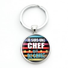 Porte-clé "Je suis une Chef qui déchire" Cadeau Original Humour Anniversaire Noël