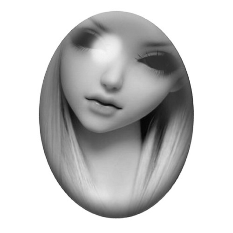 Cabochon en Verre Illustré Poupée Blythe Gothique 13x18, 18x25 ou 30x40mm