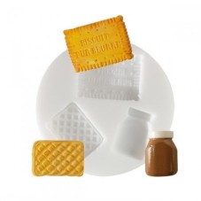 Moule en Silicone Biscuits d'Enfance Fimo Résine Gâteau 