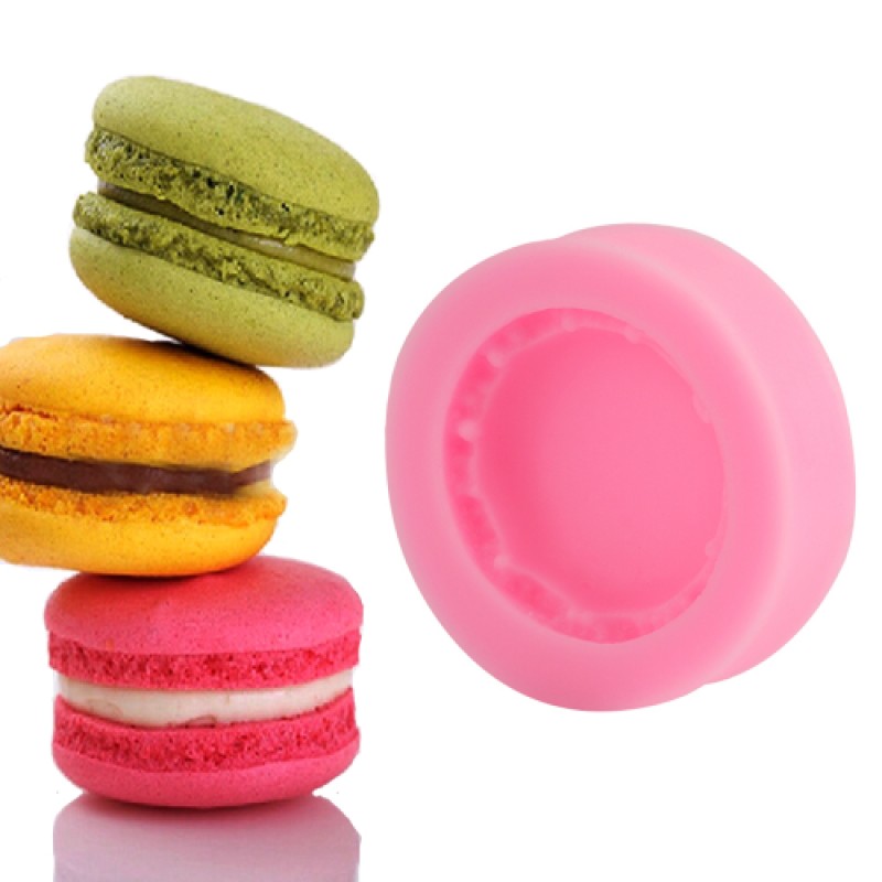 Moule en Silicone Macaron 3,3cm Fimo Résine Gâteau