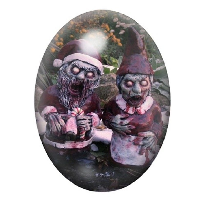 Cabochon en Verre Illustré Père-Noël Horreur Gothique 13x18, 18x25 ou 30x40mm