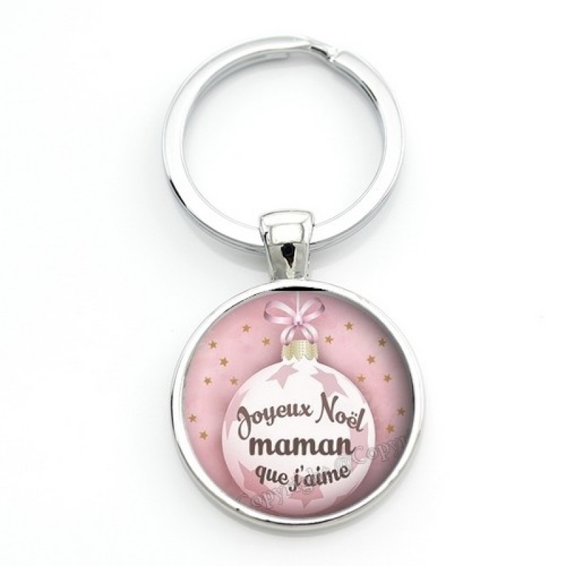 Porte-clé "Joyeux Noël Maman que J'aime" Cadeau de Noël Original