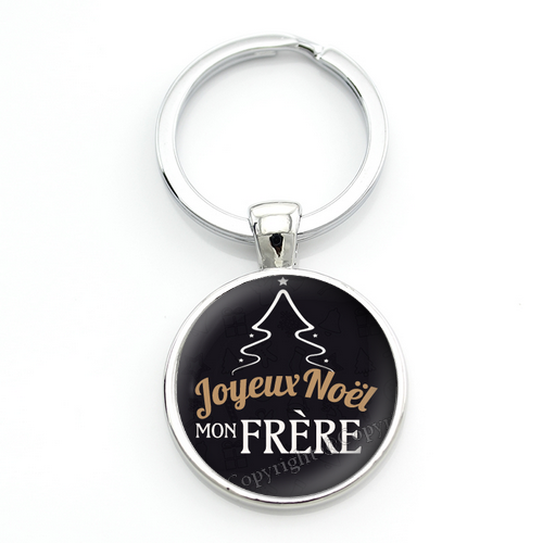 Porte-clé "Joyeux Noël mon Frère" Cadeau de Noël Original