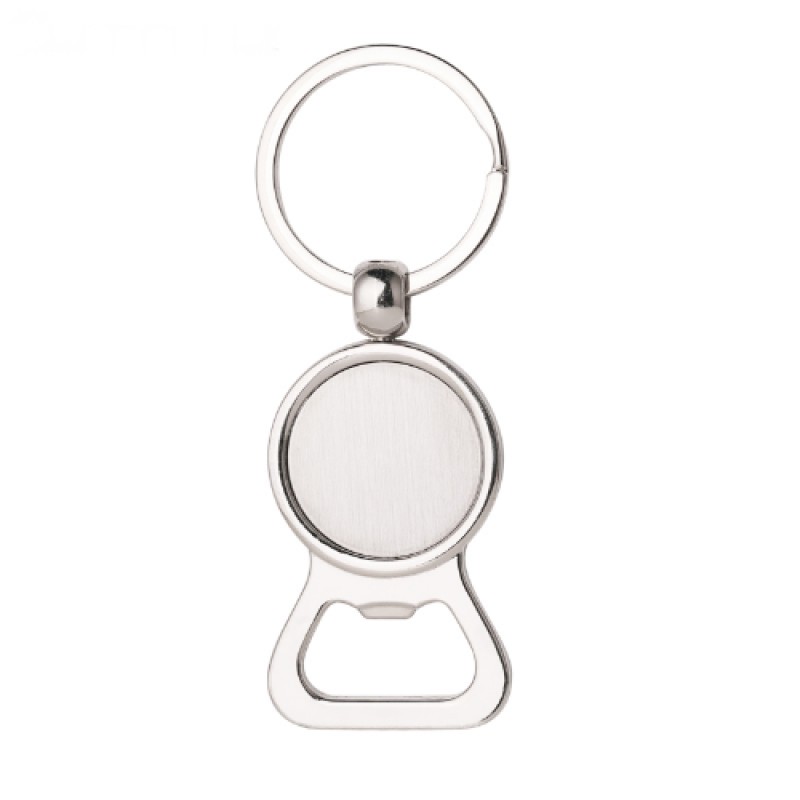 Support Porte-Clés Décapsuleur Argenté pour Cabochon 25mm
