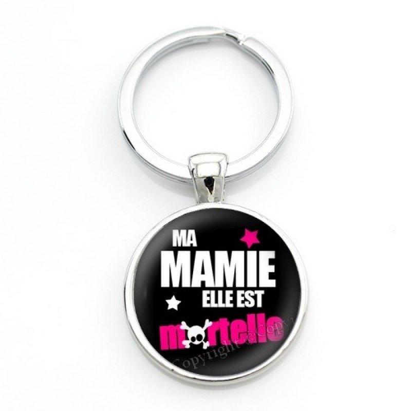 Porte-clé "Ma Mamie elle est Mortelle" Cadeau Fête des Grands-Mères