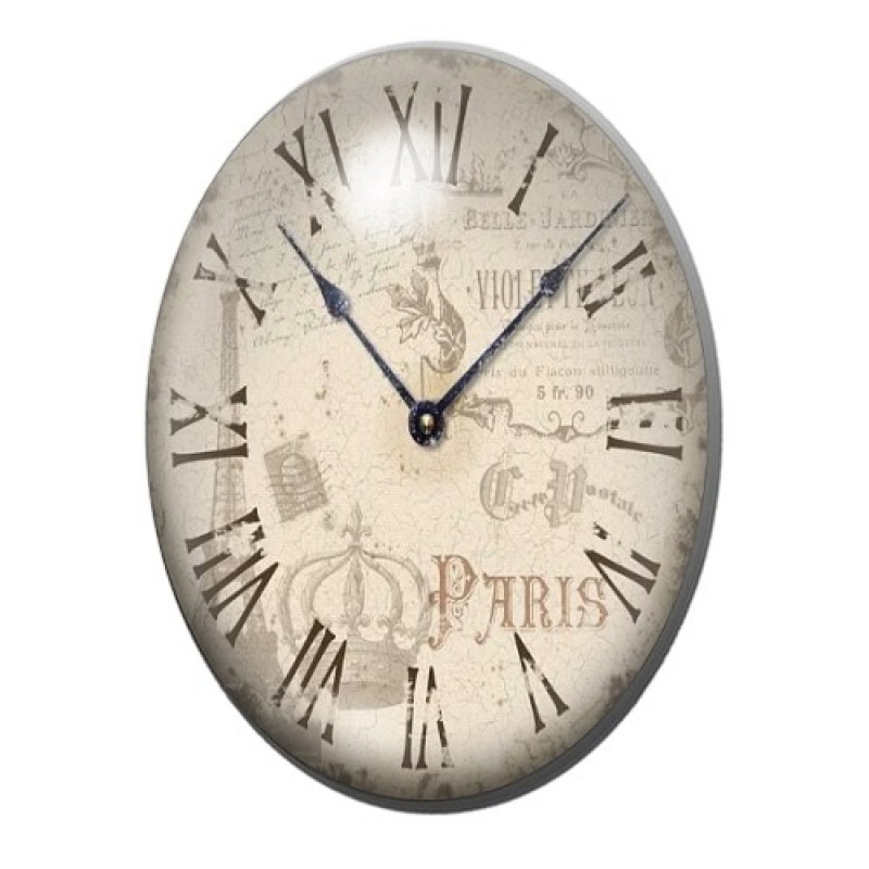 Cabochon en Verre Illustré Horloge Thème Alice 13x18, 18x25 ou 30x40mm