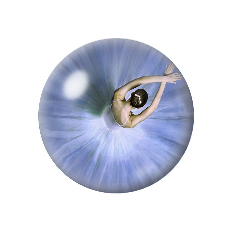 Cabochon en Verre Illustré Ballerine Danseuse Étoile 12 à 25mm