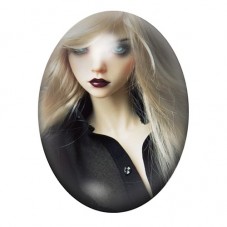 Cabochon en Verre Illustré Poupée Blythe 13x18, 18x25 ou 30x40mm pour la Création de Bijoux Fantaisie - DIY