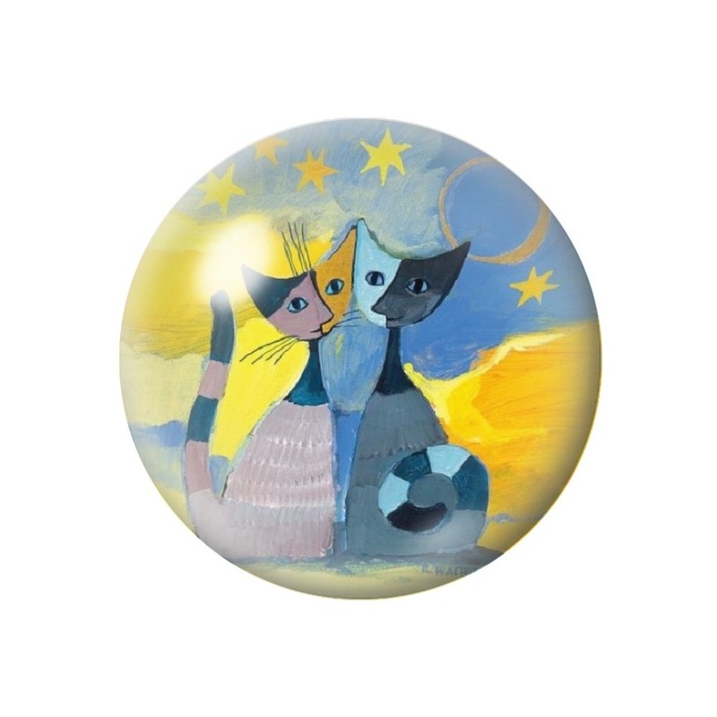 Cabochon en Verre Illustré Chats Colorés 12 à 25mm