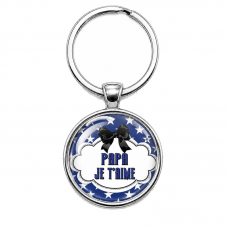 Porte-clé "Je t’aime Papa" Cadeau Papa Fête des Pères pour la Création de Bijoux Fantaisie - DIY