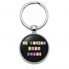 Porte-clé "Je t’aime Papa" Cadeau Papa Fête des Pères pour la Création de Bijoux Fantaisie - DIY