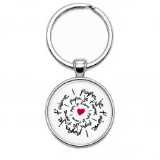 Porte-clé "Je t’aime Papa" Cadeau Papa Fête des Pères pour la Création de Bijoux Fantaisie - DIY