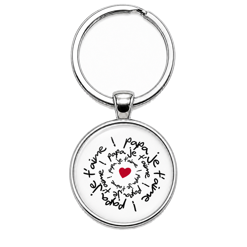 Porte-clé "Je t’aime Papa" Cadeau Papa Fête des Pères