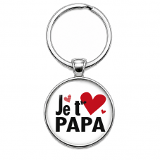 Porte-clé "Je t’aime Papa" Cadeau Papa Fête des Pères pour la Création de Bijoux Fantaisie - DIY