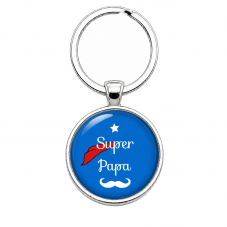 Porte-clé "Super Papa" Cadeau Fête des Pères pour la Création de Bijoux Fantaisie - DIY
