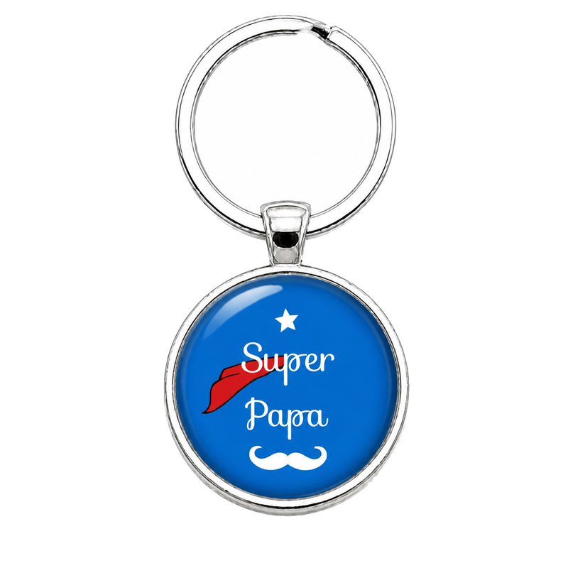 Porte-clé "Super Papa" Cadeau Fête des Pères