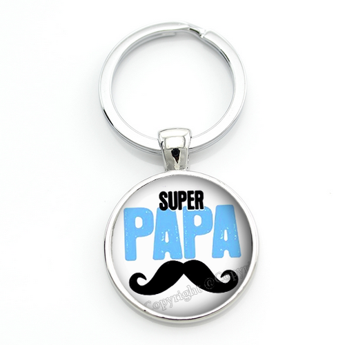 Porte-clé "Super Papa" Cadeau Papa Fête des Pères