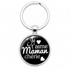 Porte-clé "Je t’aime Maman Chérie" Cadeau Maman pour la Création de Bijoux Fantaisie - DIY
